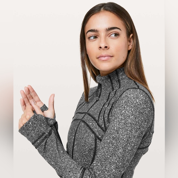 Lululemon Define Jacket: Luminesce Splatter (White/Black) Size 10 - Picture 2 of 14